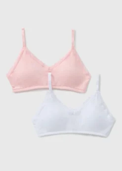 2 Pack Girls Pink Padded Crop Tops (8-13yrs)