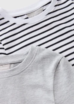 2 Pack Girls Stripe Long Sleeve T-Shirts (7-15yrs)