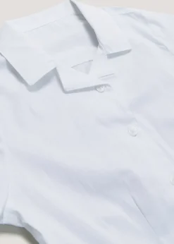 2 Pack Girls White Bow Pocket Shirts (4-13yrs)