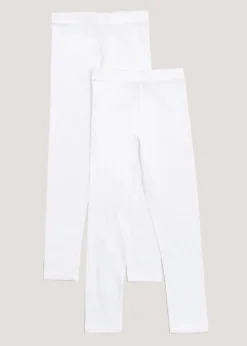2 Pack Girls White Leggings (7-15yrs)
