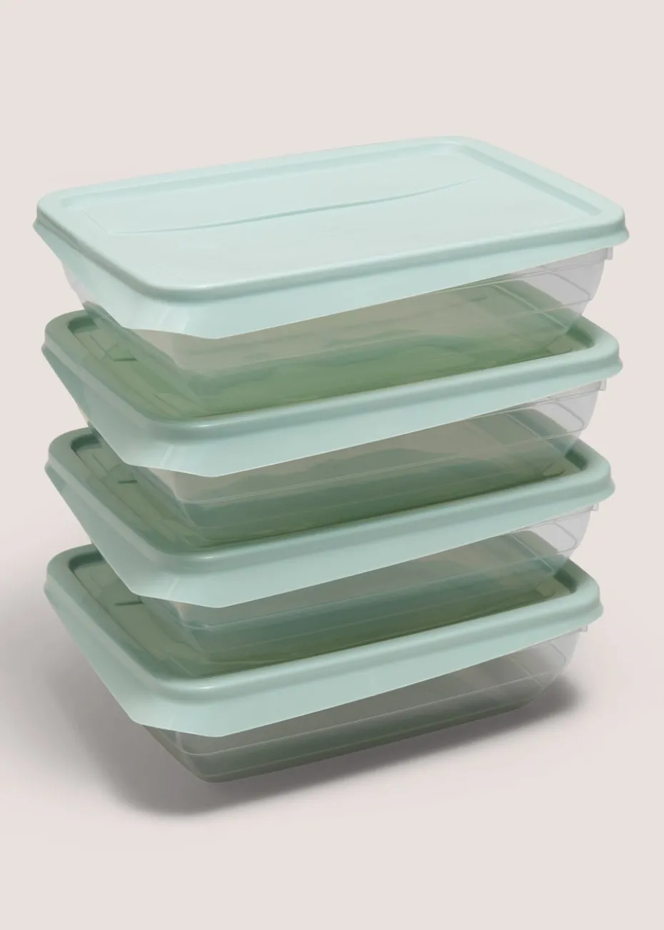 4 Pack Green Food Containers