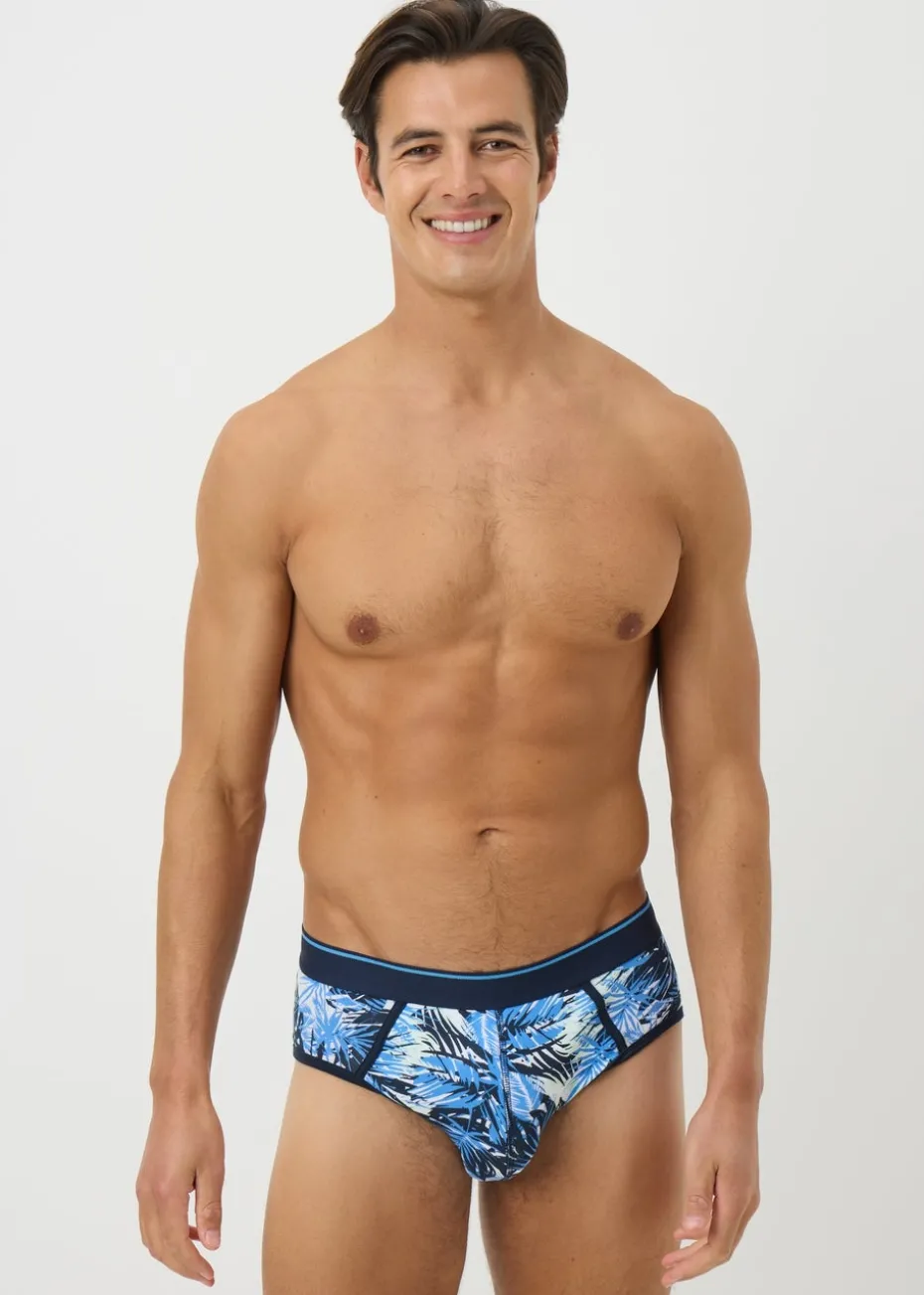 5 Pack Green Palm Printed Briefs