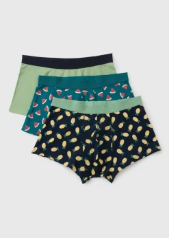 3 Pack Green Pineapple Hipster Boxers