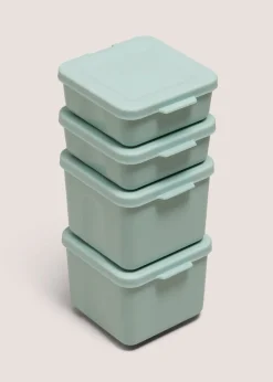 4 Pack Green Snack Pots