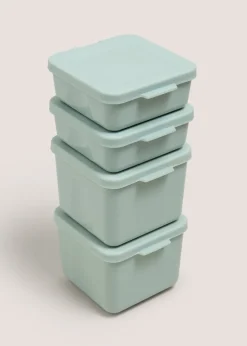 4 Pack Green Snack Pots