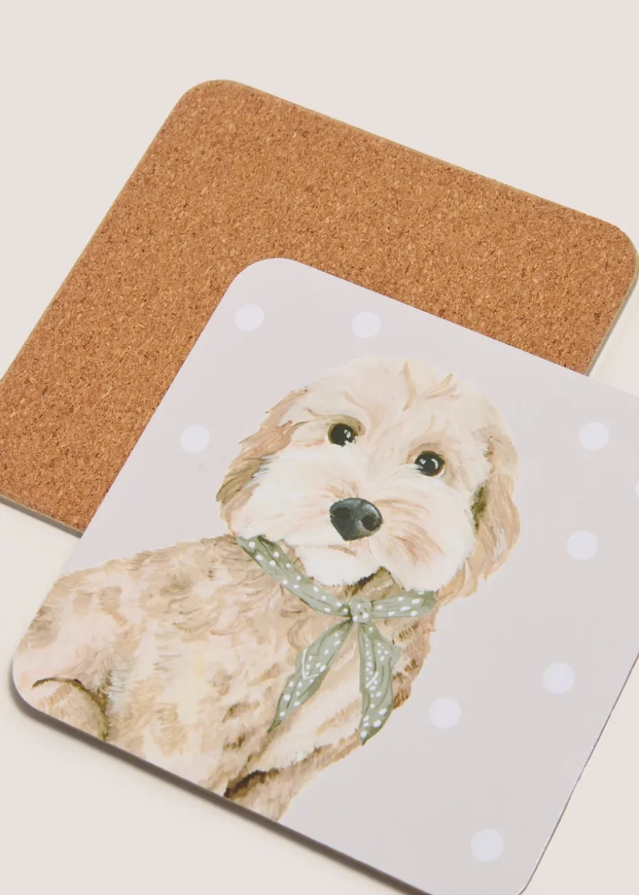 4 Pack Grey Connie Cockapoo Coasters