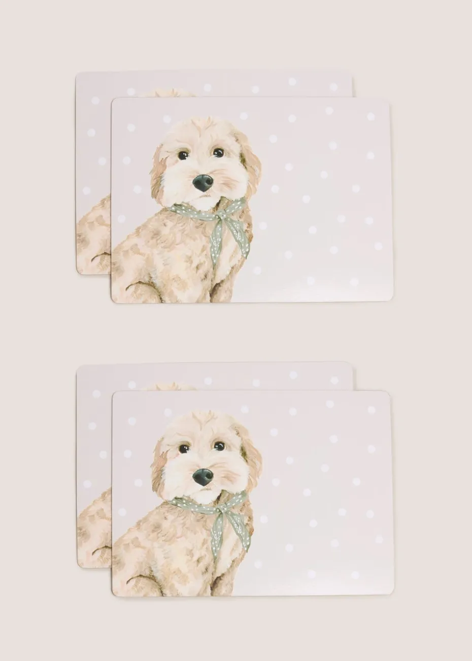 4 Pack Grey Connie Cockapoo Coasters