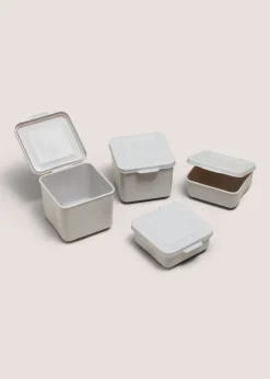 4 Pack Grey Snack Pots