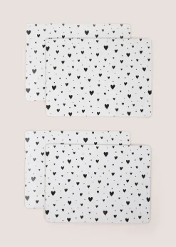 4 Pack Heart Cork Placemats
