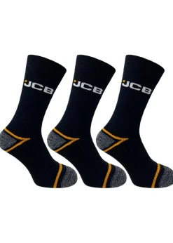 3 Pack JCB Black Work Socks