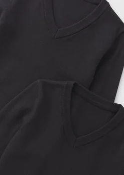 2 Pack Kids Black School Knit Jumpers (3-13yrs)