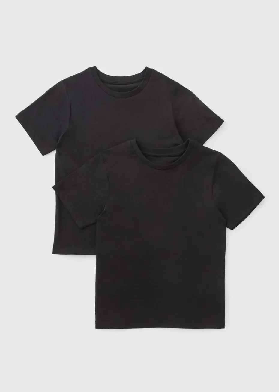 2 Pack Kids Black T-Shirts (3-16yrs)