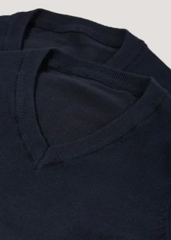 2 Pack Kids Navy V Neck School Jumper (4-13yrs)