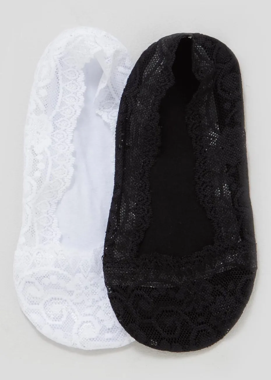 2 Pack Lace Invisible Socks