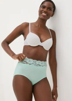 4 Pack Lace Trim Full Knickers