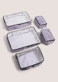 5 Pack Leopard Packing Cubes