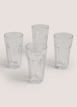 4 Pack Long Glass Tumblers