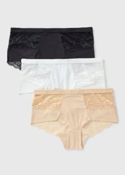 3 Pack Multi Lace Midi Knickers