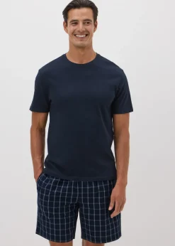 2 Pack Multi Woven Check Pyjama Shorts