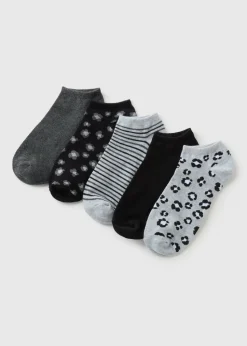 5 Pack Multicolour Animal Ankle Socks