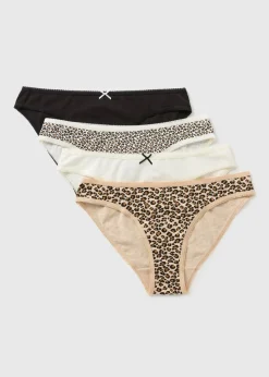 4 Pack Multicolour Animal Mini Knickers