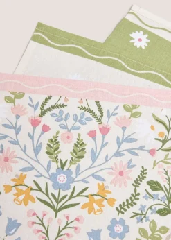 3 Pack Multicolour Folk Rabbit Tea Towels