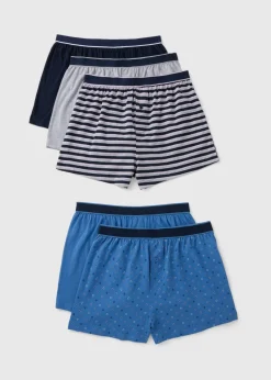 5 Pack Multicolour Patterned Loose Fit Boxers