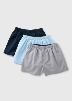 3 Pack Multicolour Woven Boxers