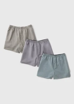 3 Pack Multicolour Woven Boxers