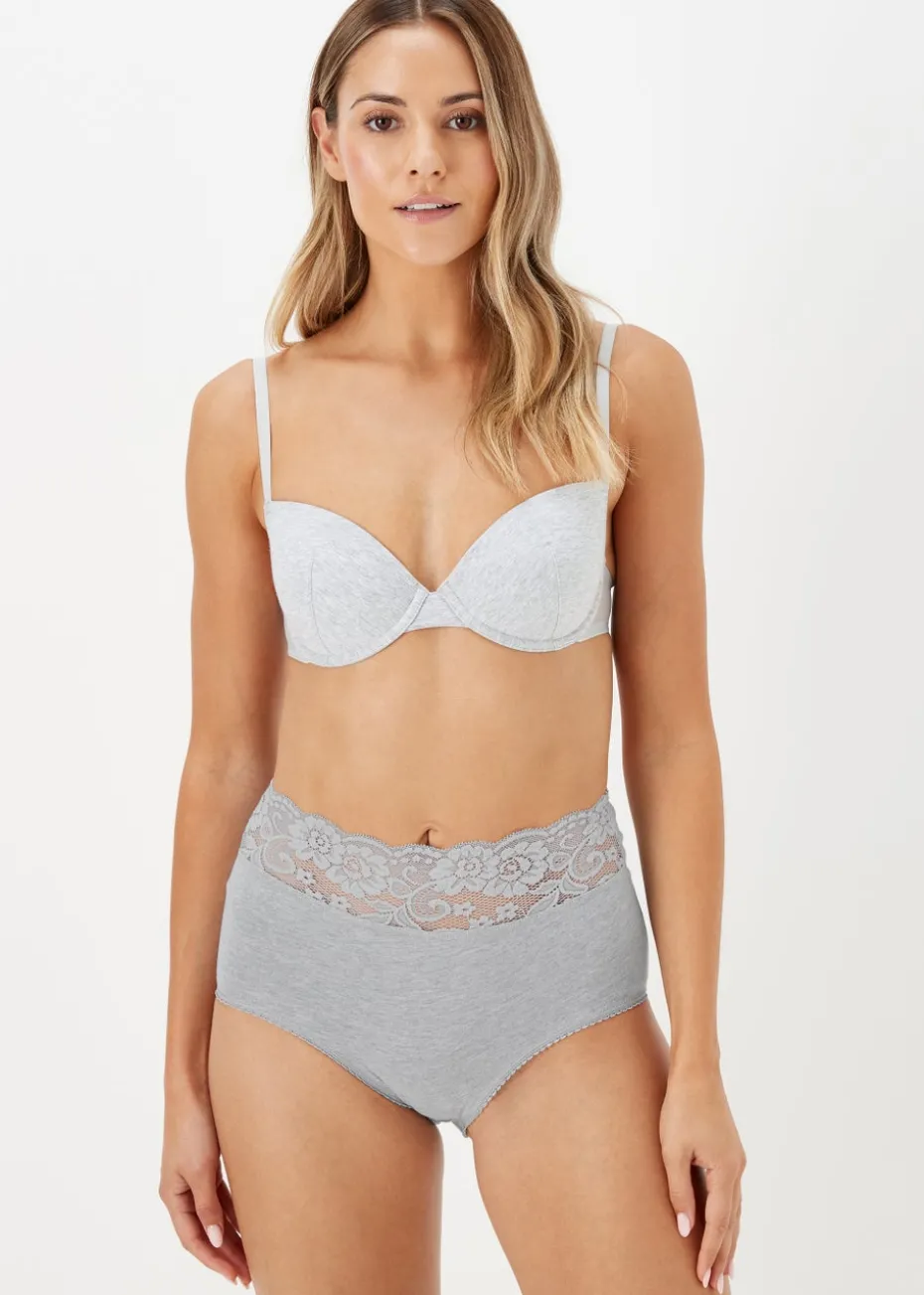 4 Pack Multicoloured Lace Trim Full Knickers