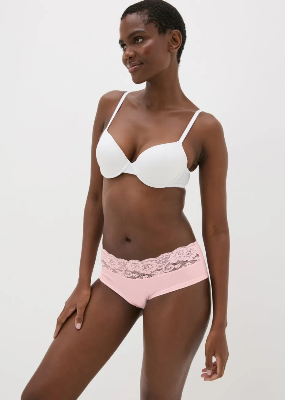 4 Pack Multicoloured Lace Short Knickers