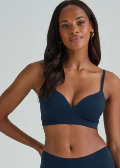 2 Pack Nude & Navy Seamless Moulded Bras