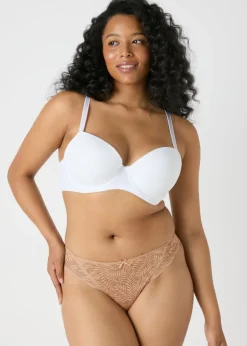 3 Pack Nude Lace High Leg Knickers