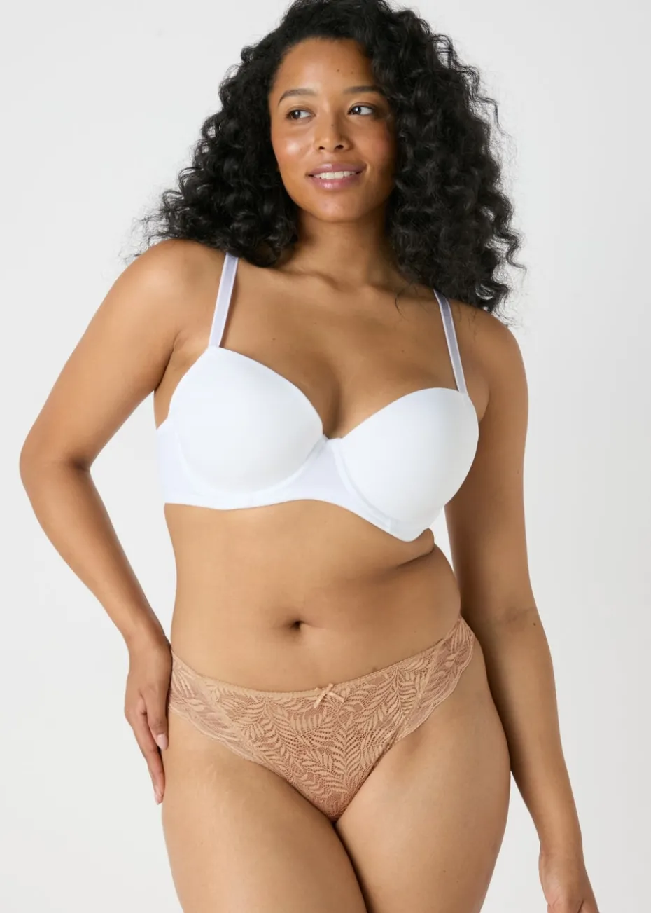 3 Pack Nude Lace High Leg Knickers