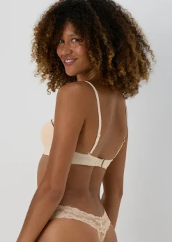 3 Pack Nude Lace Thongs