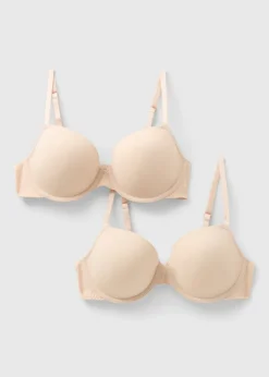 2 Pack Nude Smooth T-Shirt Bras