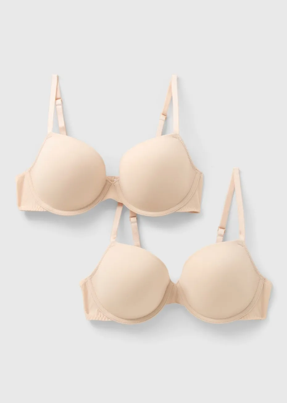 2 Pack Nude Smooth T-Shirt Bras
