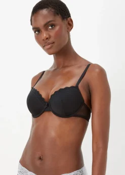 2 Pack Pink & Black T-Shirt Bra