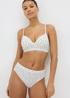 2 Pack Pink Floral Seamless Moulded Bras