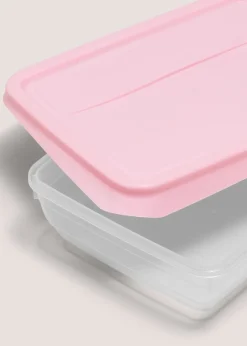 4 Pack Pink Food Containers