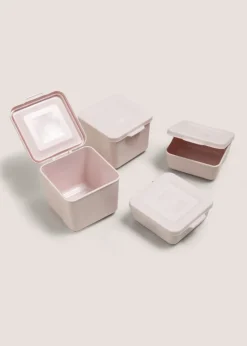 4 Pack Pink Snack Pots