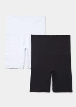 2 Pack Seamless Control Ribbed Shorts