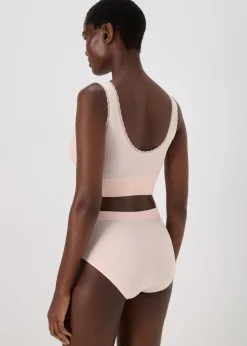 3 Pack Seamless Multicolour Ribbed Full Briefs