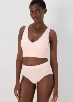 3 Pack Seamless Multicolour Ribbed Full Briefs