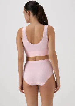 2 Pack Seamless Navy & Pink Crop Top Bras