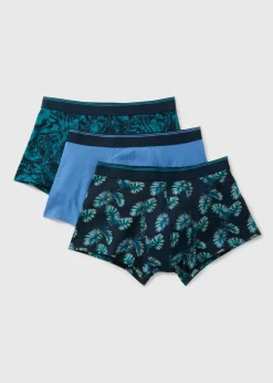 3 Pack Teal Palm Tree Marble Hipsters