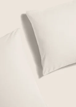 2 Pack White Cotton Housewife Pillowcases