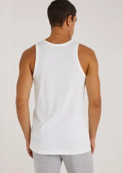 2 Pack White Cotton Vests