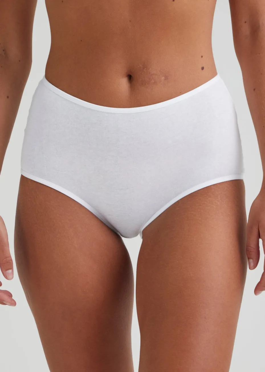 4 Pack White Full Knickers