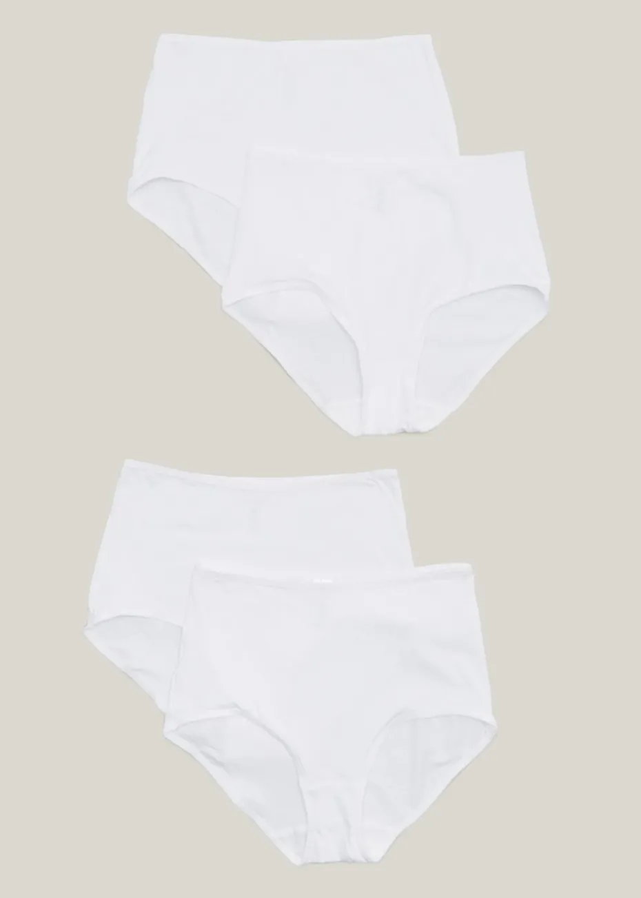 4 Pack White Full Knickers